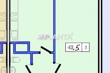 1-комнатная квартира по адресу ул. Жемчужная (площадь 43,3 м²) - Atlanta.ua - фото 21