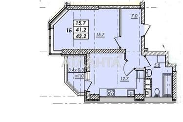 1-кімнатна квартира за адресою Овідіопольська дор. (площа 42,1 м²) - Atlanta.ua - фото 8