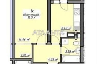 1-комнатная квартира по адресу Глушко ак. Пр. (площадь 35,1 м²) - Atlanta.ua - фото 12