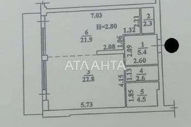 1-комнатная квартира по адресу Шевченко пр. (площадь 59,5 м²) - Atlanta.ua - фото 24