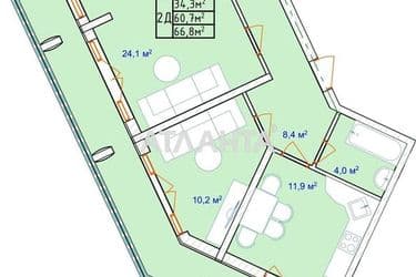 2-комнатная квартира по адресу Фонтанская дор. (площадь 66,8 м²) - Atlanta.ua - фото 7