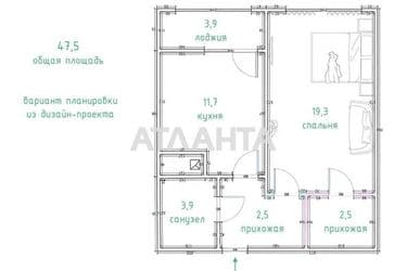 1-комнатная квартира по адресу ул. Варненская (площадь 47,5 м²) - Atlanta.ua - фото 12