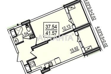 1-room apartment apartment by the address st. Dacha Kovalevskogo Amundsena (area 41,6 m²) - Atlanta.ua - photo 14