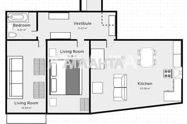 1-room apartment apartment by the address st. Gagarinskoe plato (area 82 m²) - Atlanta.ua - photo 13