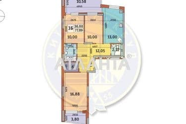 3-кімнатна квартира за адресою вул. Дубищанська (площа 78 м²) - Atlanta.ua - фото 21