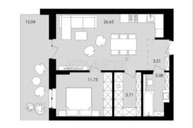 1-room apartment apartment by the address st. Zamarstynovskaya ul (area 56,9 m²) - Atlanta.ua - photo 8