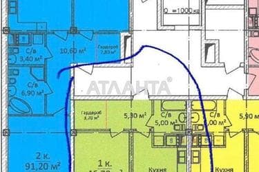 1-кімнатна квартира за адресою вул. Єврейська (площа 46,7 м²) - Atlanta.ua - фото 12