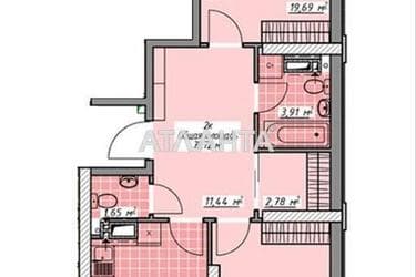 2-комнатная квартира по адресу Курортный пер. (площадь 73 м²) - Atlanta.ua - фото 28