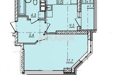 1-кімнатна квартира за адресою Овідіопольська дор. (площа 40 м²) - Atlanta.ua - фото 13