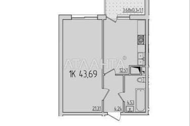 1-кімнатна квартира за адресою вул. Генуезька (площа 43 м²) - Atlanta.ua - фото 14