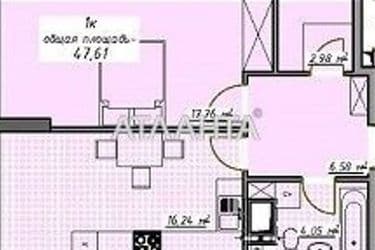 1-комнатная квартира по адресу Курортный пер. (площадь 47,9 м²) - Atlanta.ua - фото 21