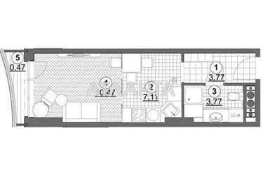 1-room apartment apartment by the address st. Arkadiyskoe plato Gagarinskoe plato (area 26,1 m²) - Atlanta.ua - photo 11