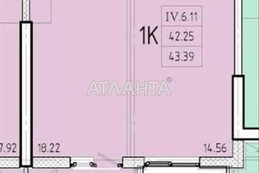 1-кімнатна квартира за адресою вул. Генуезька (площа 43,4 м²) - Atlanta.ua - фото 14